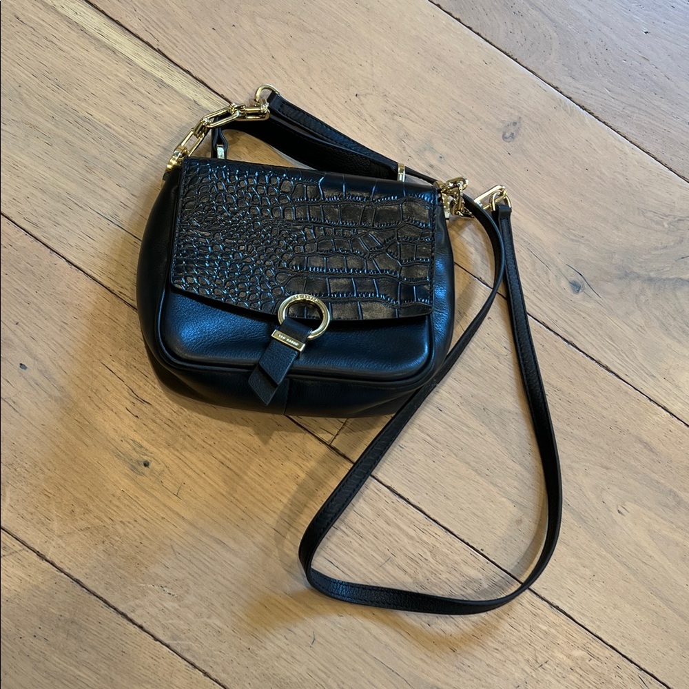 Ted Baker Black Leather crossbody purse